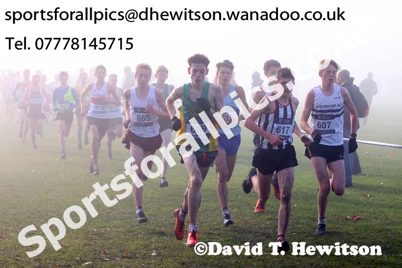 Mens under-17s, European Cross Country Trials, Sefton Park, Liverpool. Photo: David T. Hewitson/Sports for All Pics